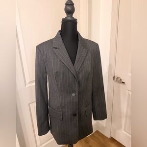 Calvin Kline Charcoal Pinstripe Blazer